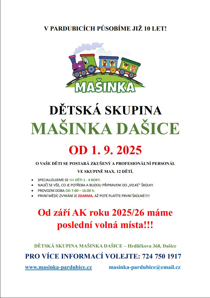 Dětská skupina<br>Mašinka Dašice