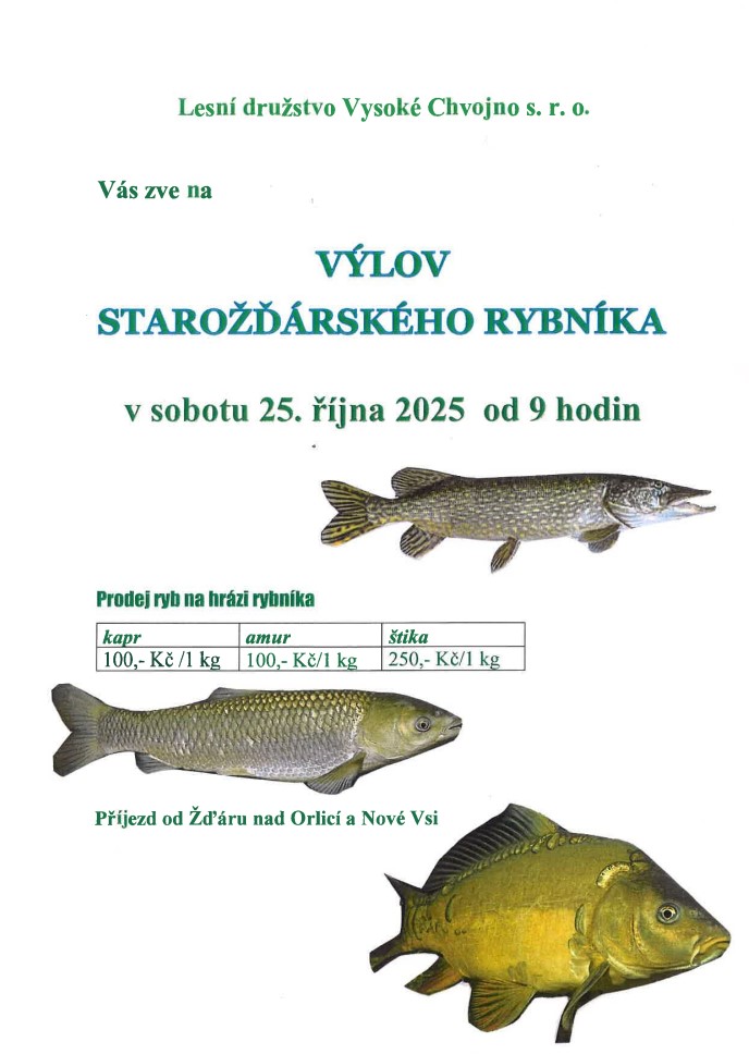 Výlov <br>starožďárského rybníka