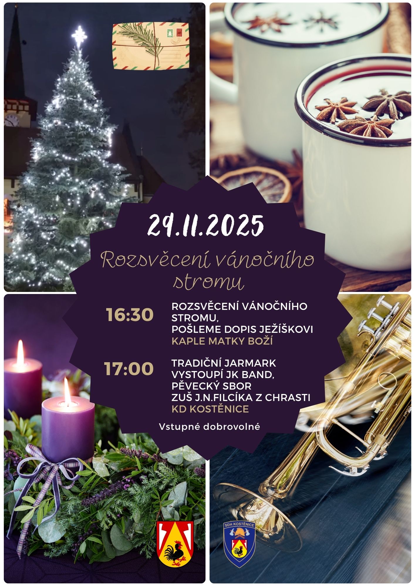 Rozsvěcení vánočního stromu<br>a Tradiční jarmark