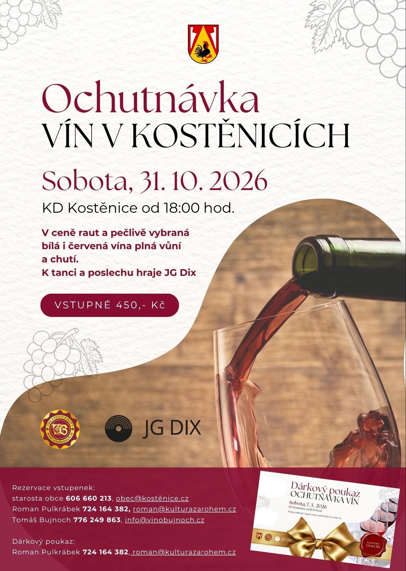 Ochutnávka vín<br>v Kostěnicích